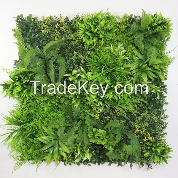 100*100 Vertical System Decoration 3D Artificial Green Grass Wall Panel