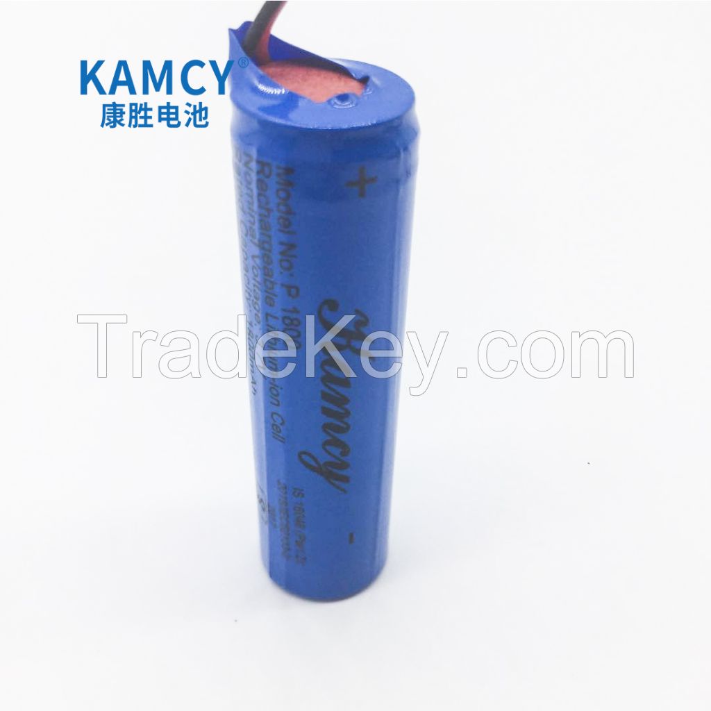 Li-ion lithium battery 18650 3.7V 1800mAh 