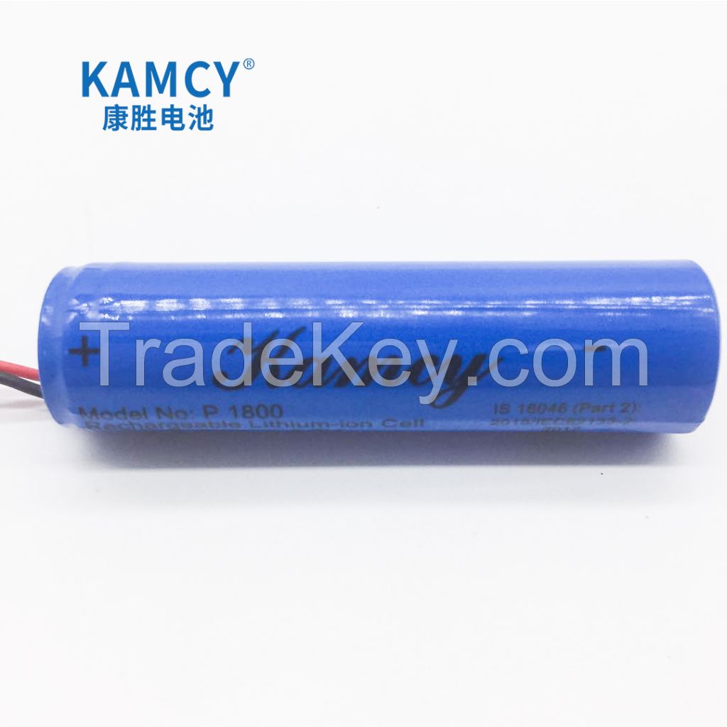 Li-ion lithium battery 18650 3.7V 1800mAh 