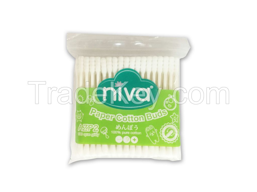 NIVA Cotton Swabs BZP1 + 1 Pack of NIVA Cotton Swabs AZ2