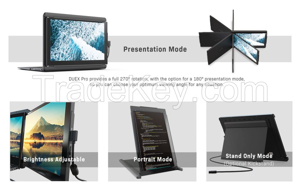 DUEX Pro Portable Monitors : The on-the-go dual screen laptop monitor.