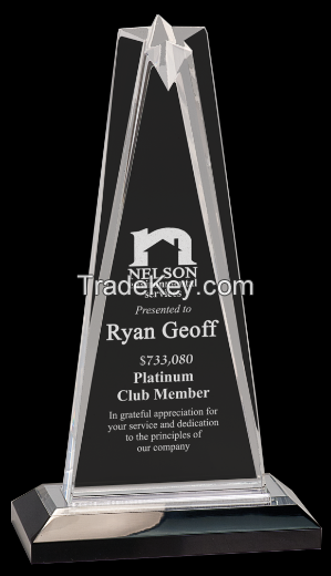New Design Custom Engraved Clear Acrylic Blanks Award trophy