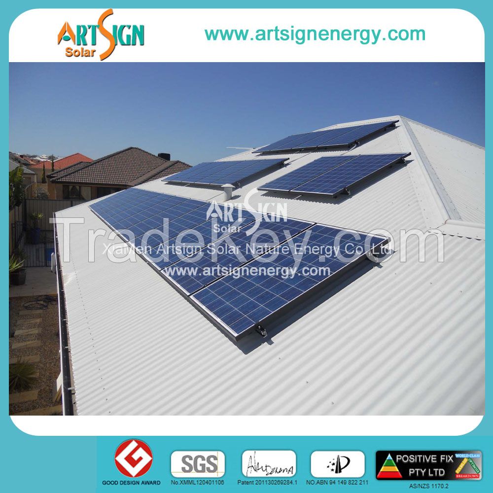 Solar rail mounting structure with 20 years warranty