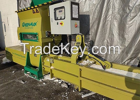 Recycling machine of GREENMAX styrofoam compactor A-C100