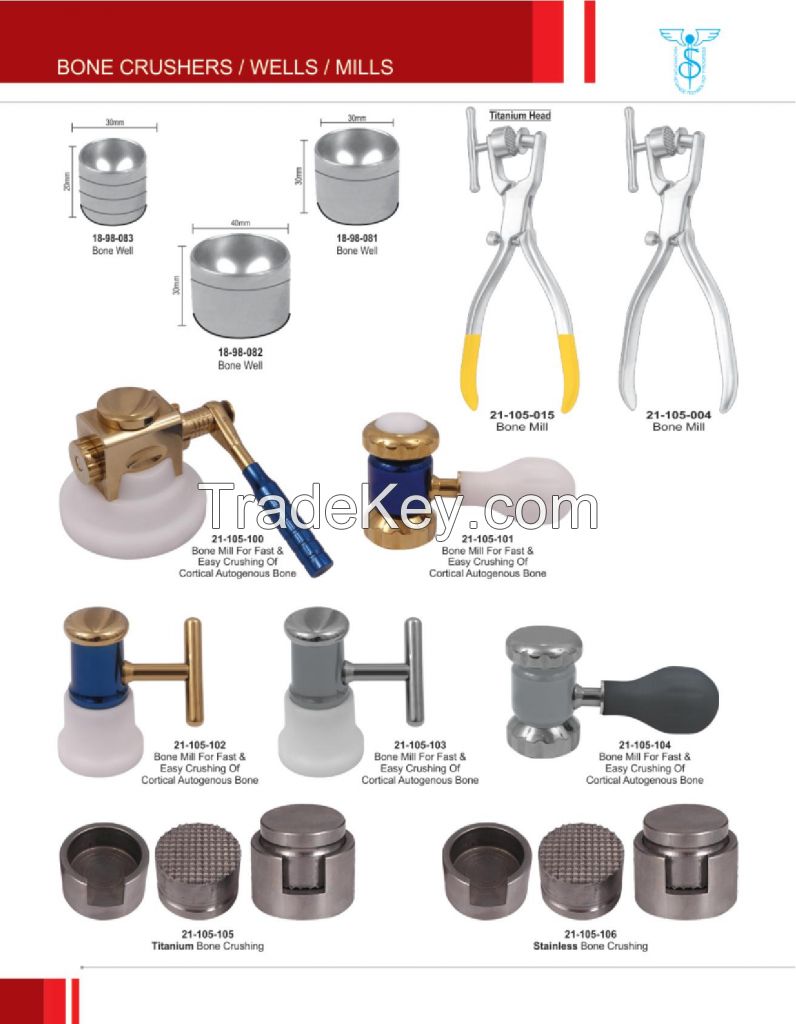 instruments trays and bur holders