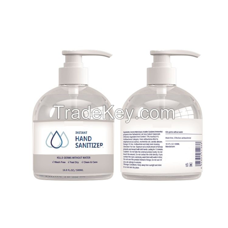  Instant Antibacterial Antiseptic Hand Sanitizer Gel 75% Alcohol and 99% Alcohol Hand Sanitizer 500ml  5L 