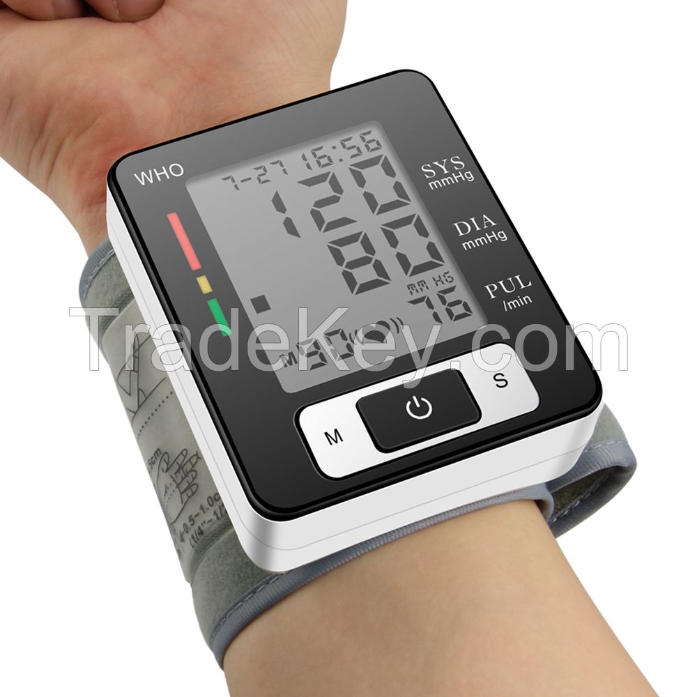 Smart electronic digital Wrist blood pressure Monitor Cuff Pulse Portable Tonometer Heart Rate