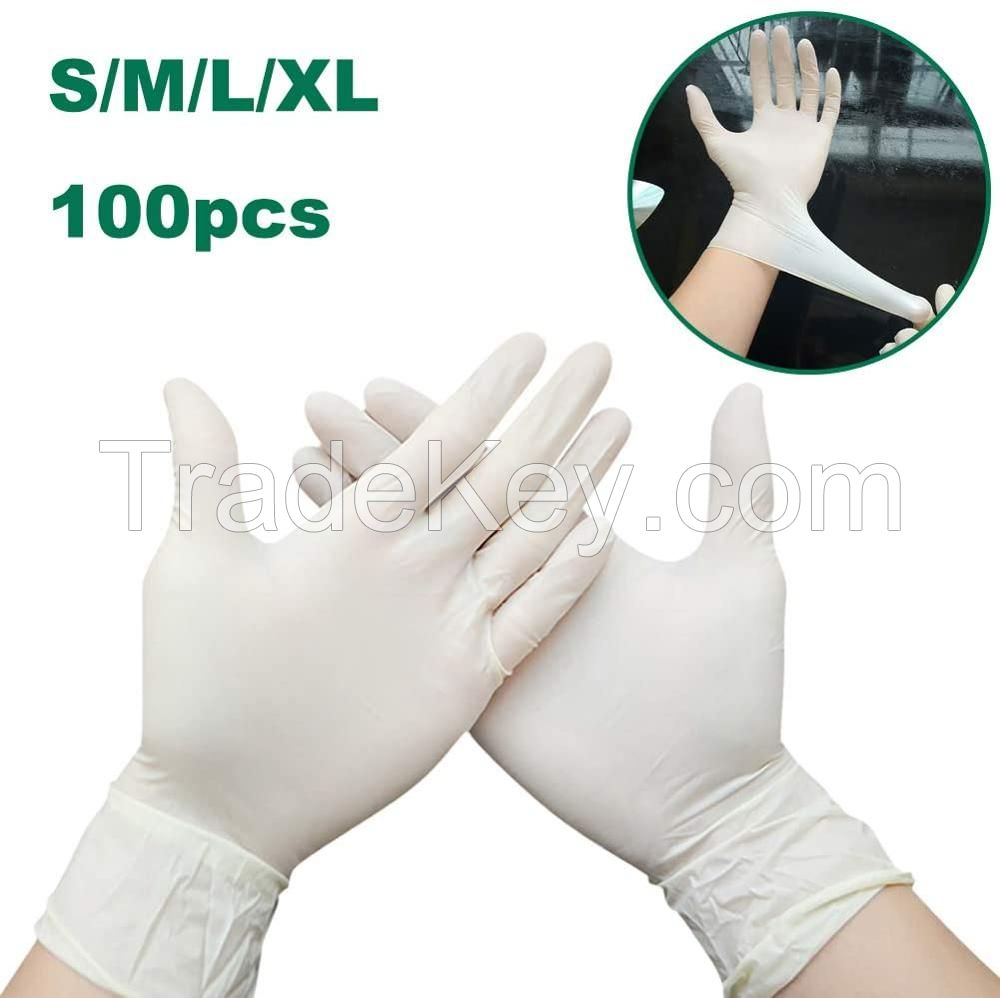 Disposable nitrile examination gloves without powder 