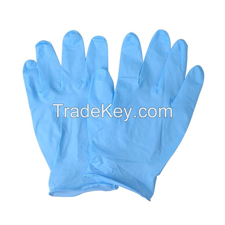 Disposable Examination Gloves Blue Nitrile Powder Free Examination Gloves