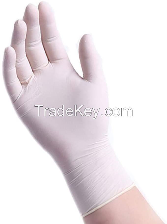 Disposable nitrile examination gloves without powder 