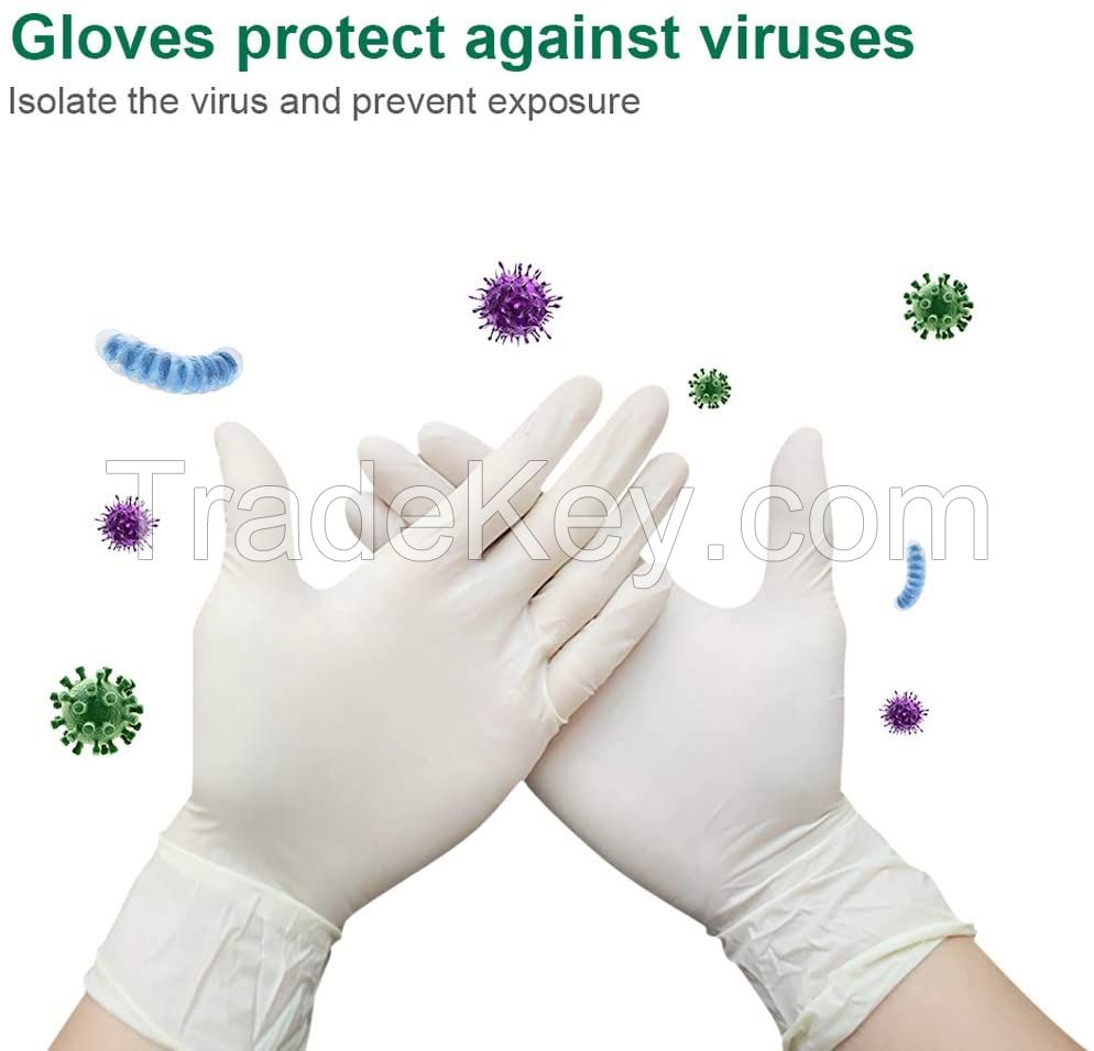 Disposable nitrile examination gloves without powder 