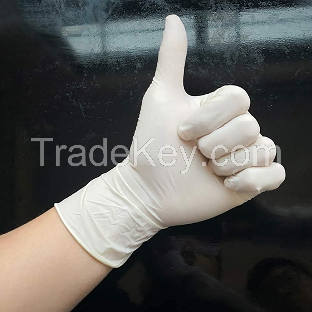 Disposable nitrile examination gloves without powder 