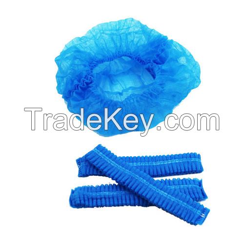 Disposable Non-Woven Surgical Bouffant Cap Clip Cap Elastic Disposable Elastic Disposable Hair Cap 