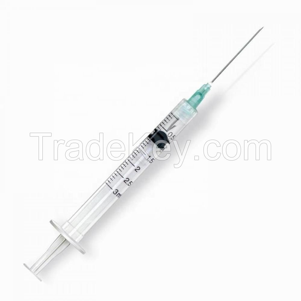 Medical disposable 3ml 5ml injection plastic syringe with needle 