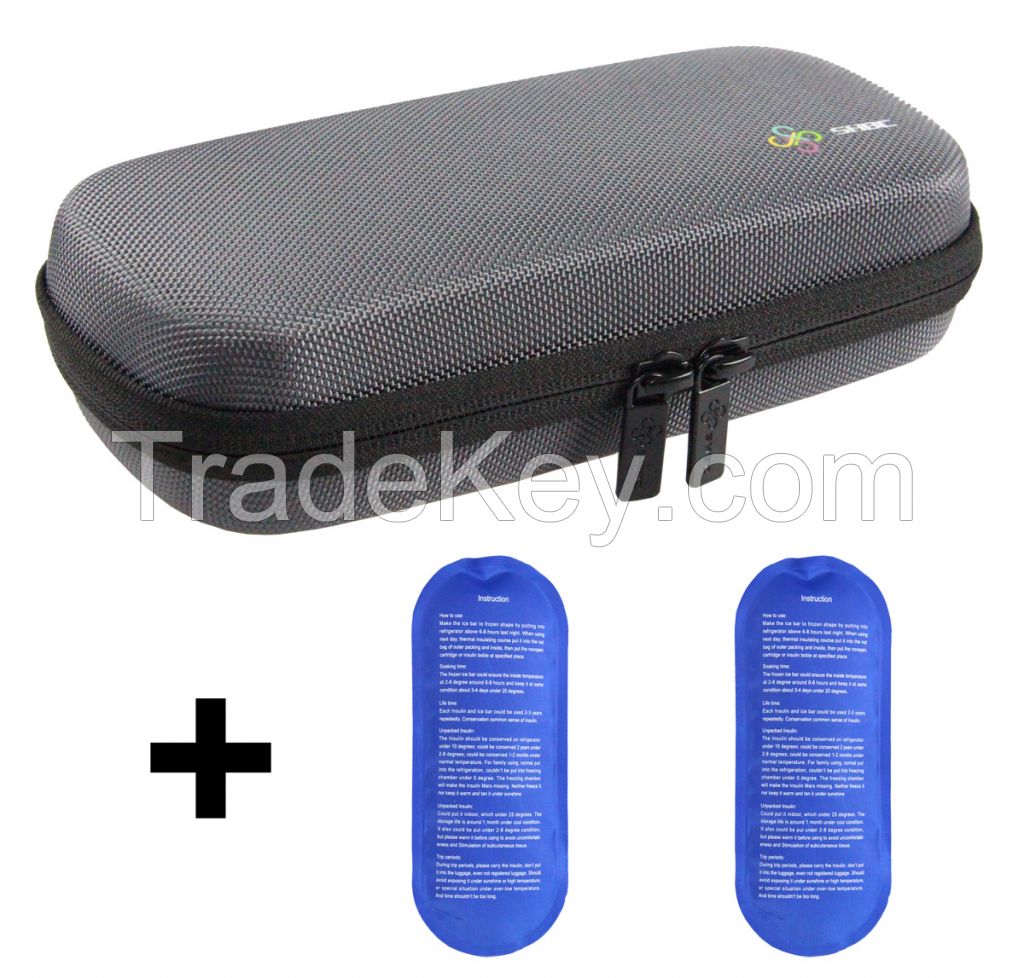 Insulin carry case for travel or custom insulin cooling case 