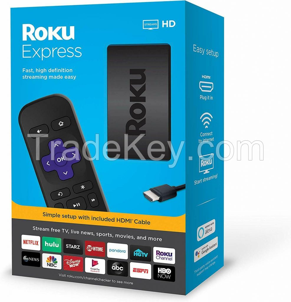 Brand New Roku Express HD Streaming Media Player 2019 Model - 3930R