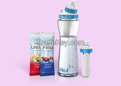 Cirkul Water Bottle 22 oz Free Shatter Proof+2 Flavor Cartridges FAST Shipping