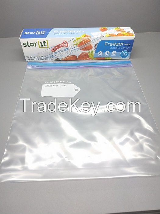 Double Zipper Food Storage Bags Slider bags Cling Films