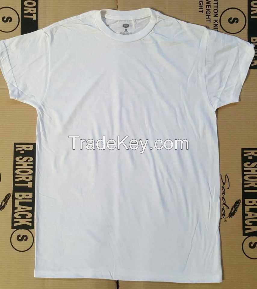 Men's white solid colour half sleeve t-shirt