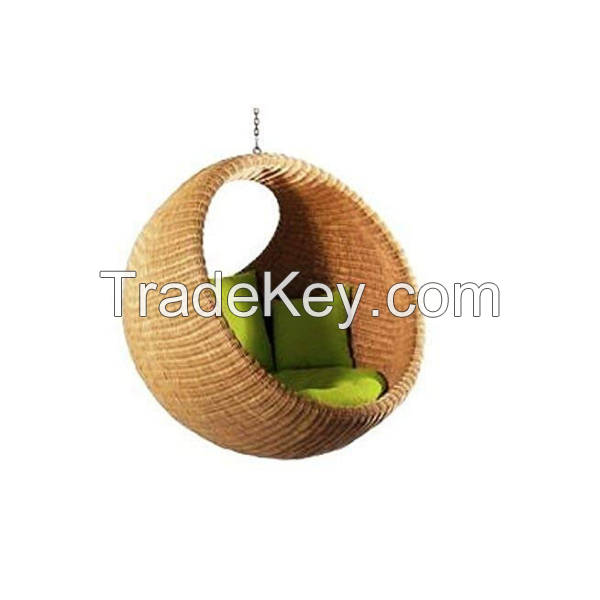 Arvabil Handmade Natural Bird Nest Swing, Natural Rattan