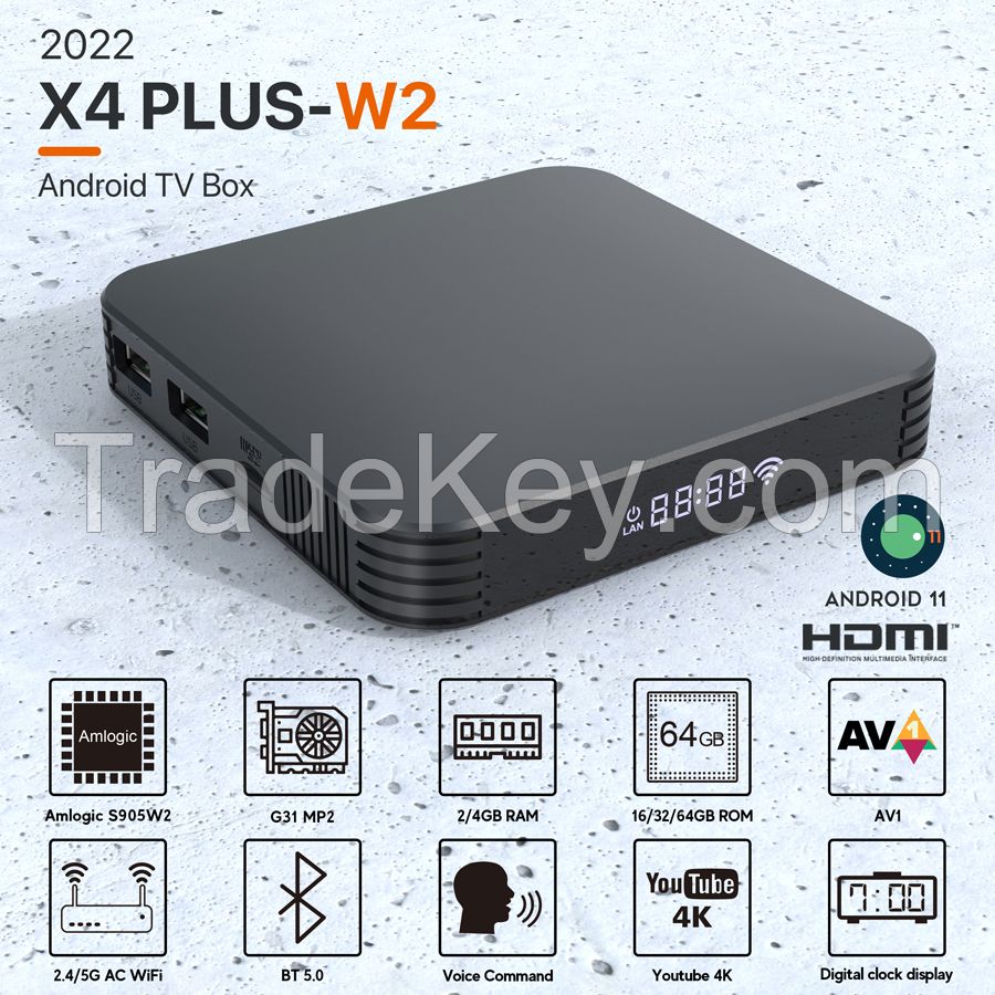 2/16g, Amlogic S905w2, Android 11, 2.4/5g Wifi Android Tv Box