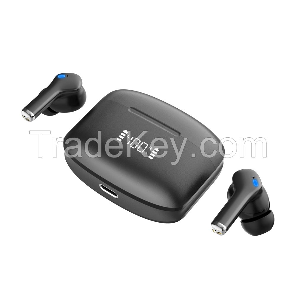 Anc + Enc Low Latency Ipx5 Water Proof Bluetooth 5.1 Wireless Earphone Digital Power Display