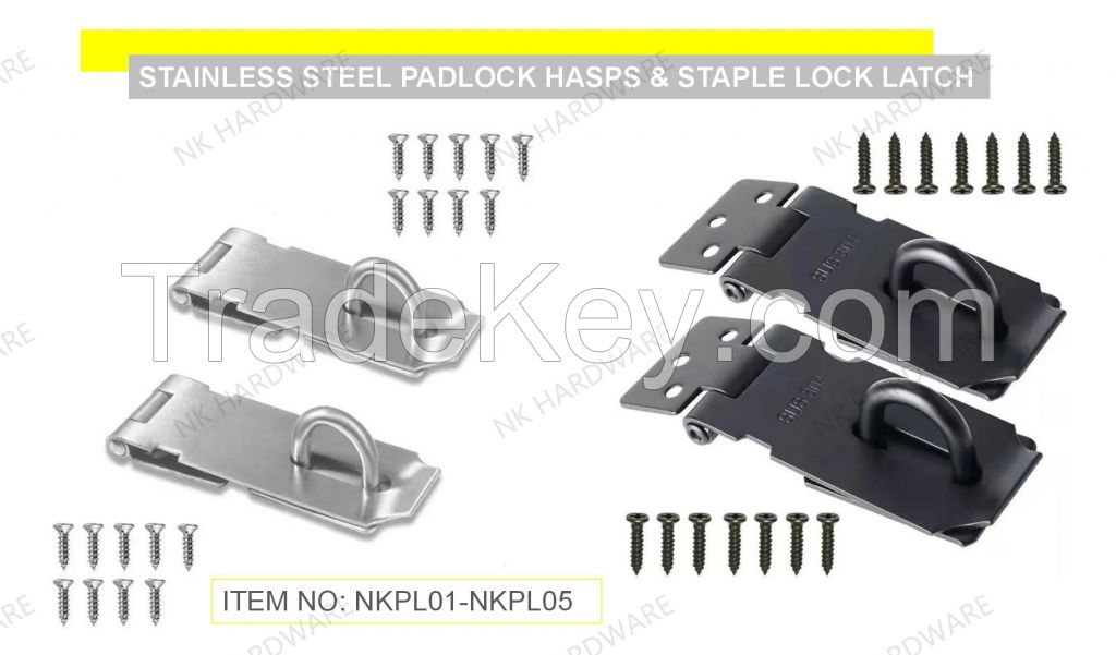 STAINLESS STEEL PADLOCK HASPS & STAPLE LOCK LATCH SUS201 SUS 304
