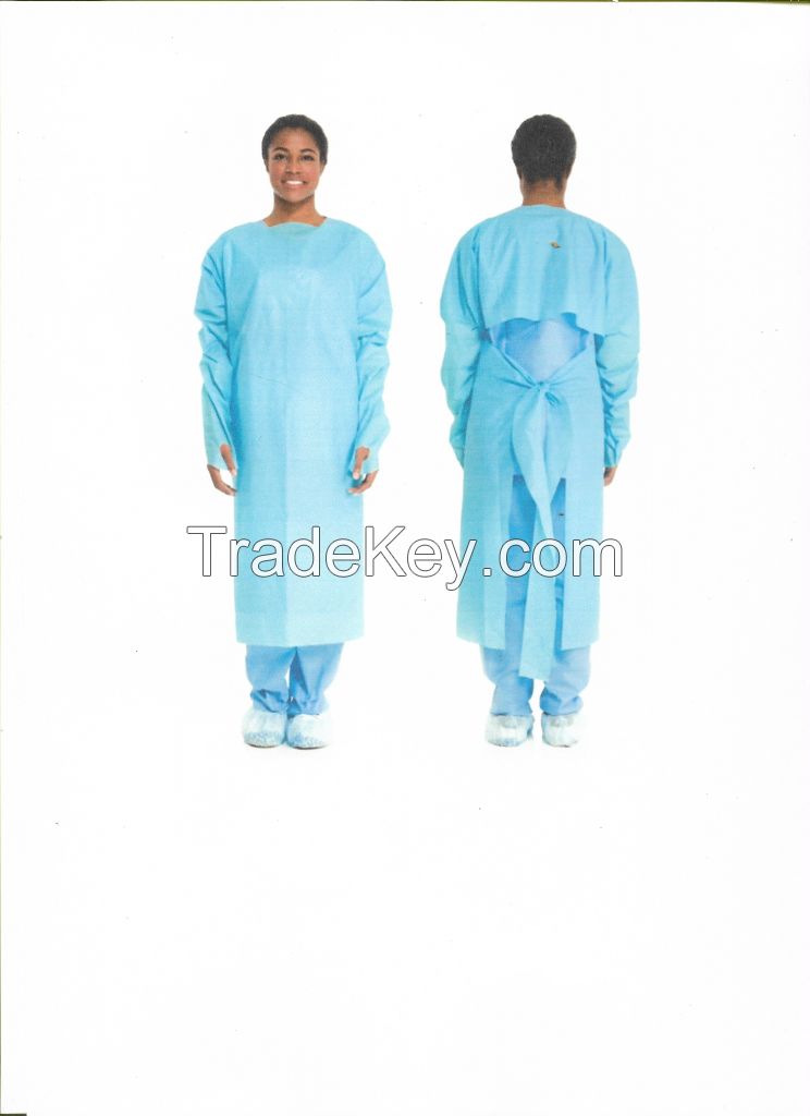 Isolation Gown - Disposable Embossed CPE With Thumb loop â Water Proof