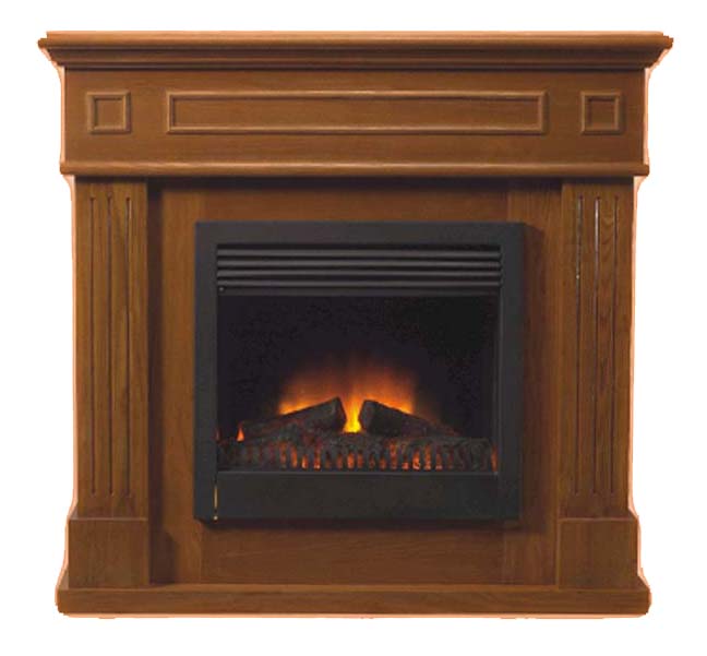 Electric Fireplace and Mantel