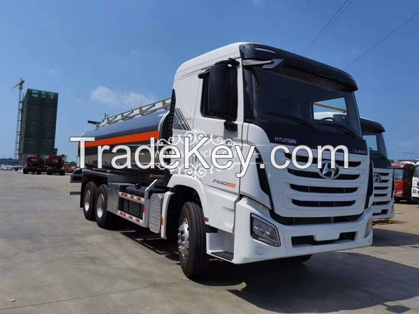 Hyundai 25000liters Oil Fuel Tanker Truck With Flow Meter And Hose Reel