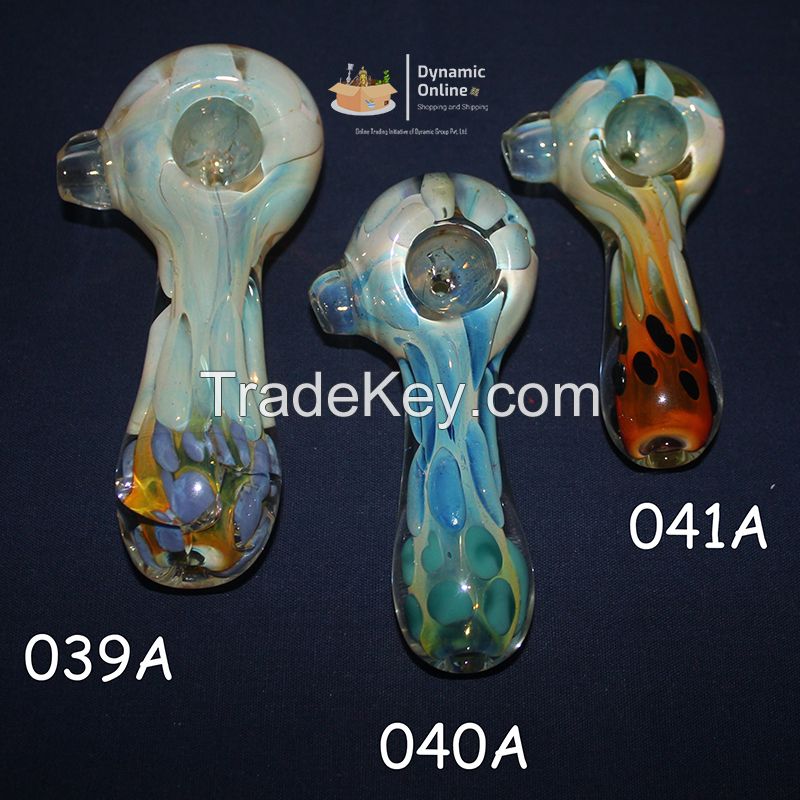 4 inch Double Tube Glass Smoking Pipe with outer art | Glass Smoking Pipe