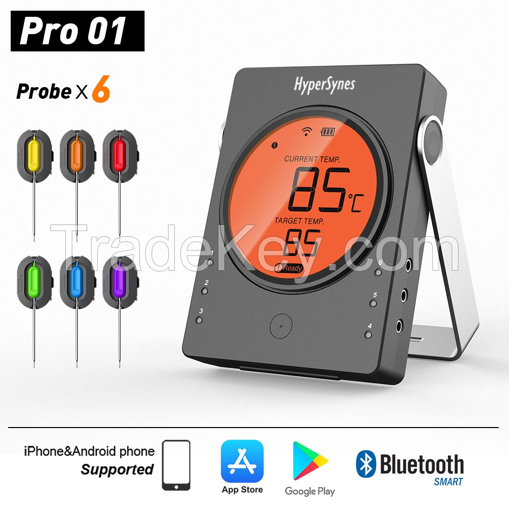Professional Wireless Remote Cooking thermometer with Timer,Free APP control for Oven,Grill,Cooking,Candy,Kitchenï¼ŒBBQï¼ŒKitchen,Smoker Support WiFi Digital Connectivity
