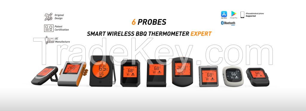 Meat thermometer Grill thermometer Bluetooth Somker Thermometer 