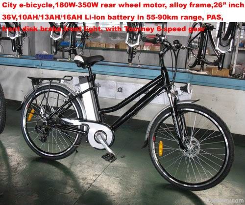 Electric bicycles, alloy, Li-ion battery ( E-TDF08A, 13AH /16AH)