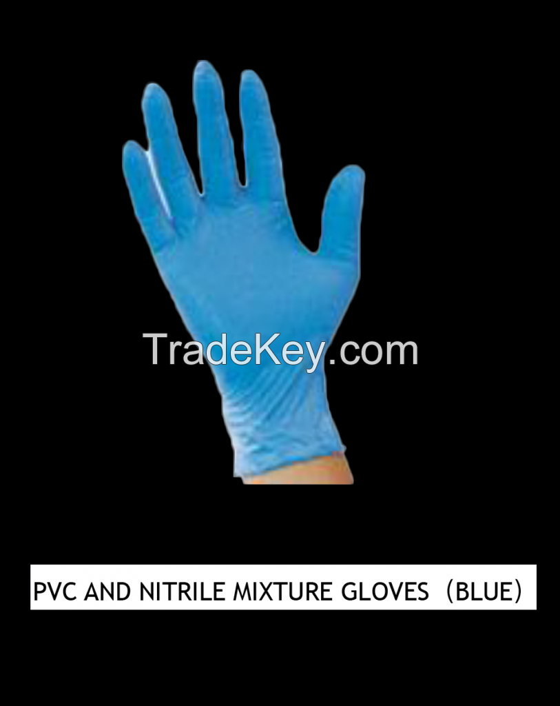 PVC and Nitirile Mixture Gloves (blue)