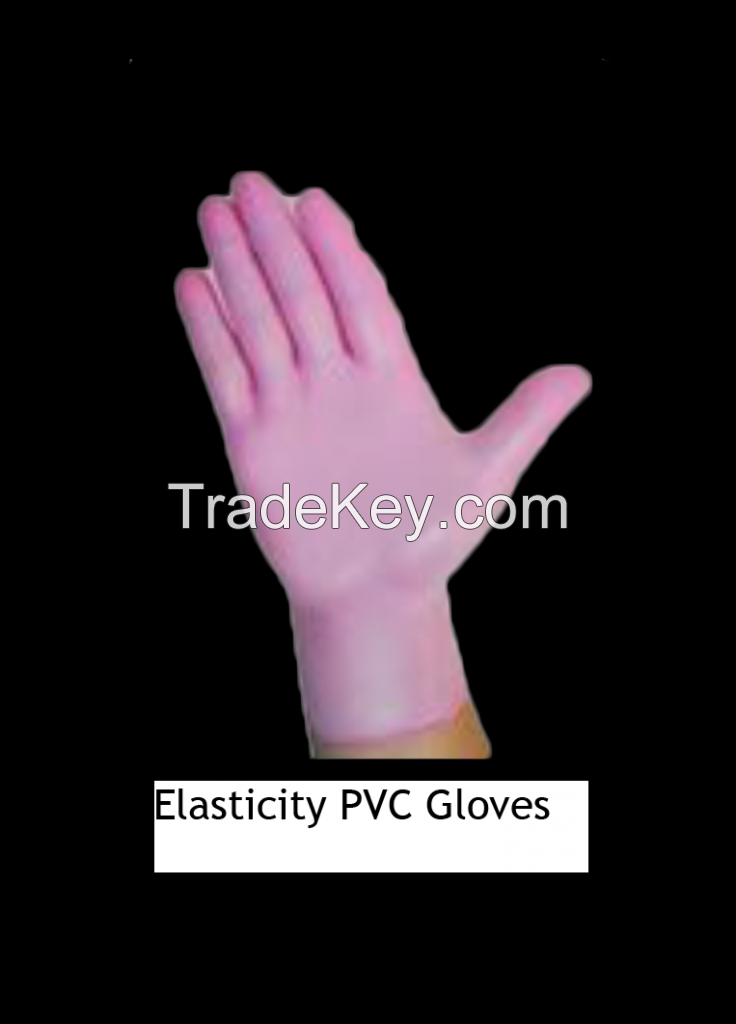 Elasticity PVC Gloves