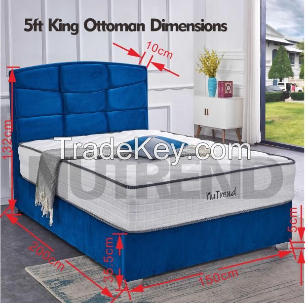 gaslift full storage underneath uphostery OS Bed Blue
