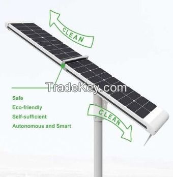 HP-3000SC 50W Solar LED street light Irobot (Self Cleaning)