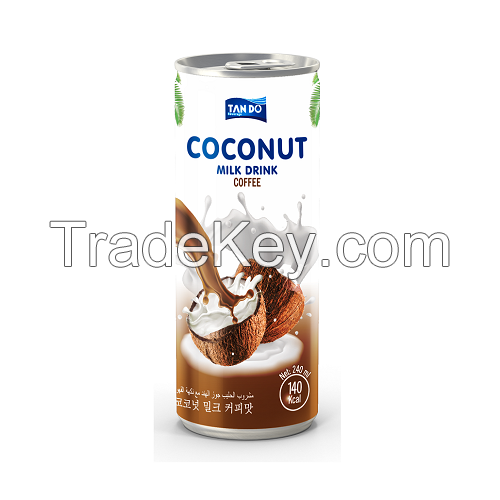 Coconut Milk Drink with coffee flavor in Aluminum can 240ml