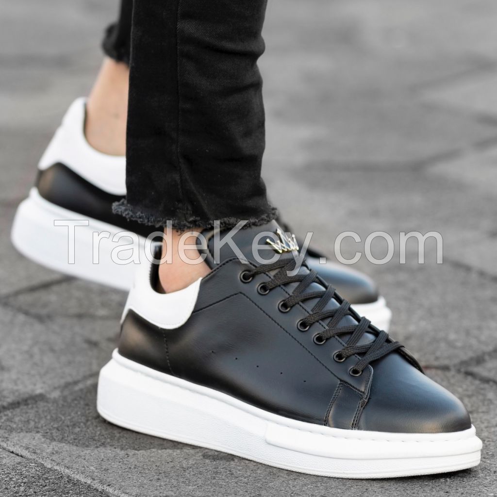 High Sole Gold Crown Men Sneakers