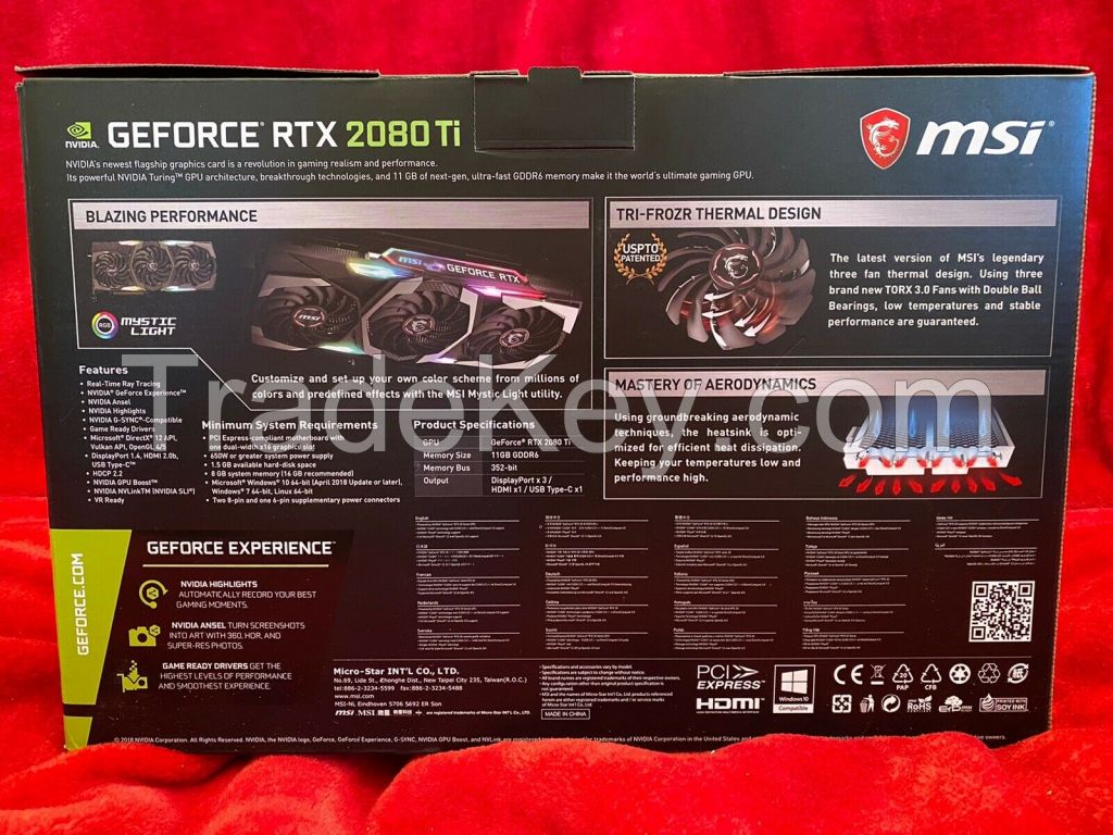 NVIDIA GeForce RTX 2080 Super 2080ti /2080 /2070ti /2070 /2060ti