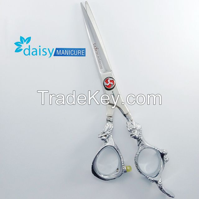 6.0&amp;quot; Professional Silver 440C Dragon Handle Hair Cutting Shear - Salon Hair Thinning Scissor for Barber