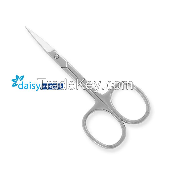 Cuticle Nail Scissors - Stainless Steel Precision Manicure Scissor - Extra Pointed Straight Curved Fingernail Scissor