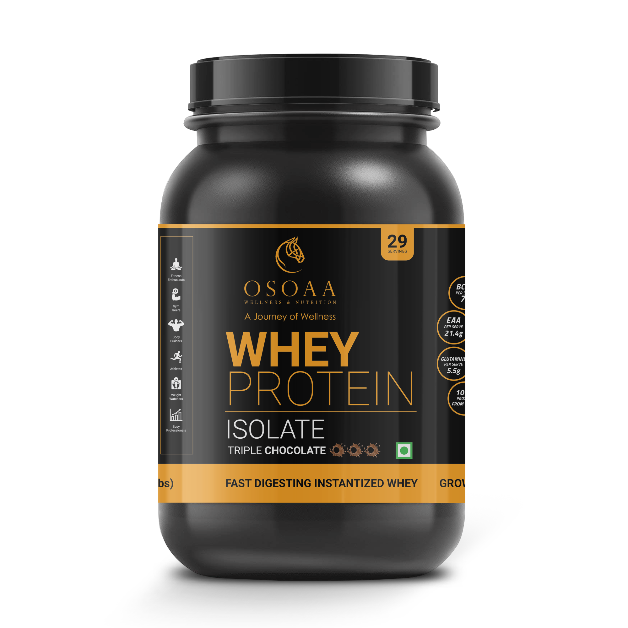 Osoaa 100% Whey Protein Isolate Triple Chocolate