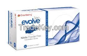 Cranberry Evolve powder free nitrile examination gloves