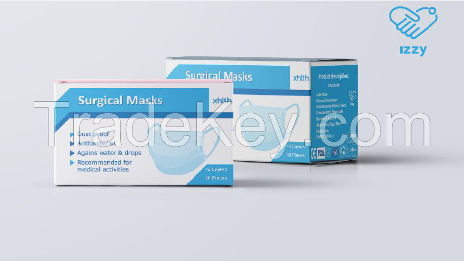 SURGICAL MASK 3 LAYER WITH ANTIBACTERIAL FABRIC/PAPER FILTER PAPER NON CERTIFICATED