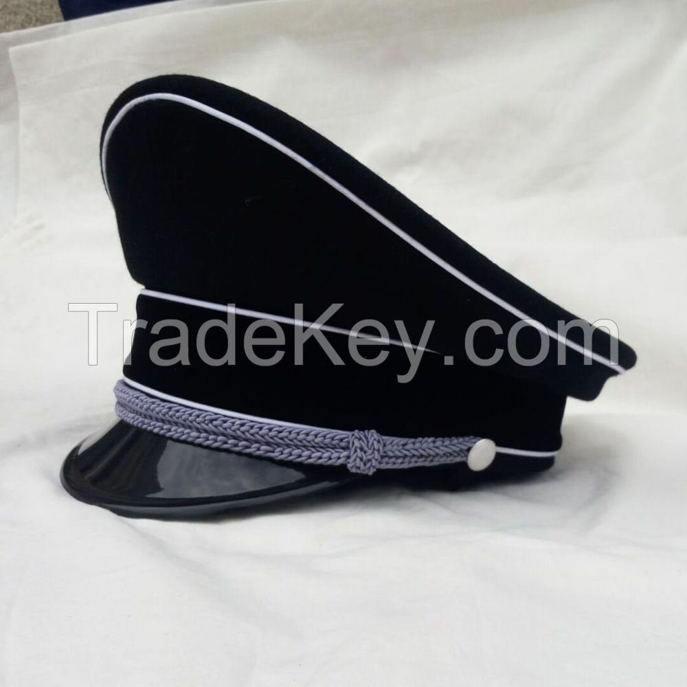 Black military visor hat /cap