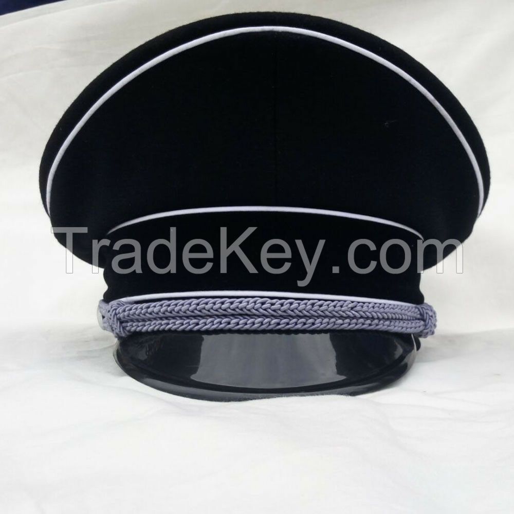 Black military visor hat /cap