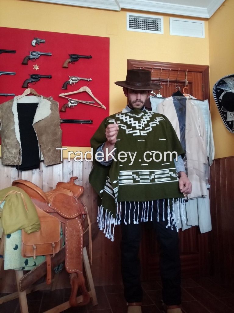 Clint eastwood style spaghetti western cowboy poncho costume