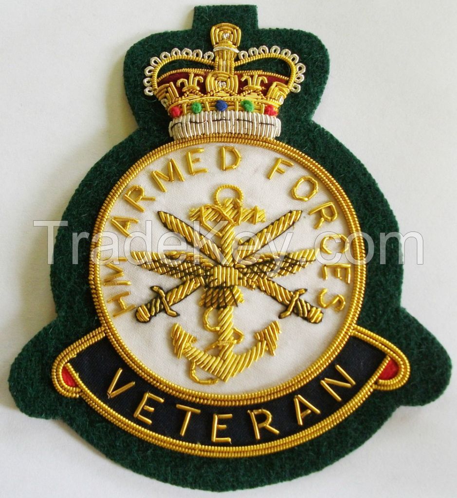 British RAF Royal air force regiment bullion wire blazer badge